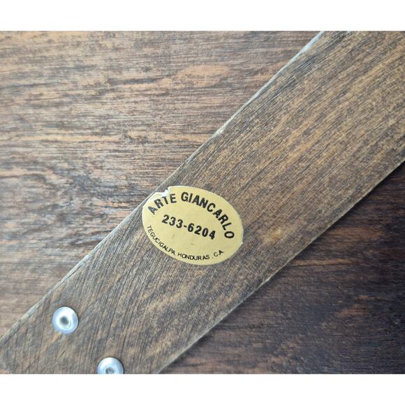 Vtg Arte Giancarlo Honduras Pewter Picture Frame Wood Back 8.5x6" No Glass - Picture 8 of 9